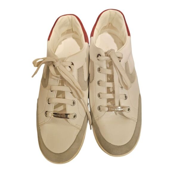 Authentic! STELLA MCCARTNEY Vegan/Eco Leather Low Top Sneaker - Size 7 - Picture 2 of 9